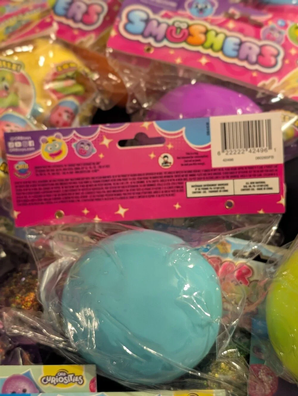 NEW ORB Curiosities Smushers Blue Monster Squishy Stress Toy Fidget Sensory